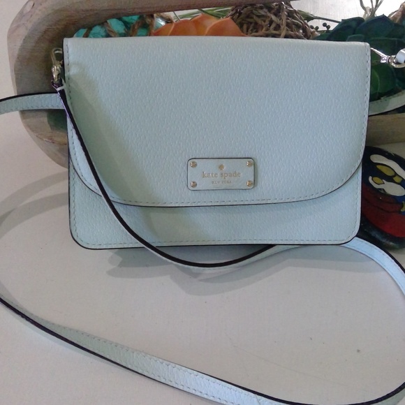 Kate Spade Mikka grove st. CROSSBODY/ SHOULDER BAG**NEW** MINT green leather - Picture 1 of 4